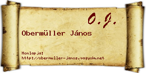 Obermüller János névjegykártya